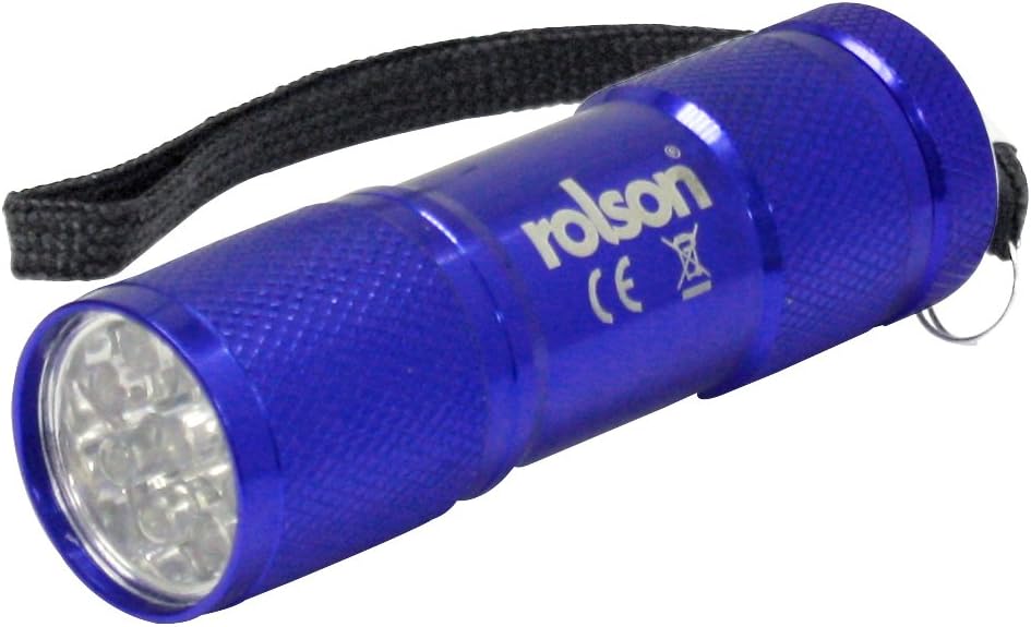Rolson Tools 9 LED Torch Light Lighting Flashlight Aluminium Coloured