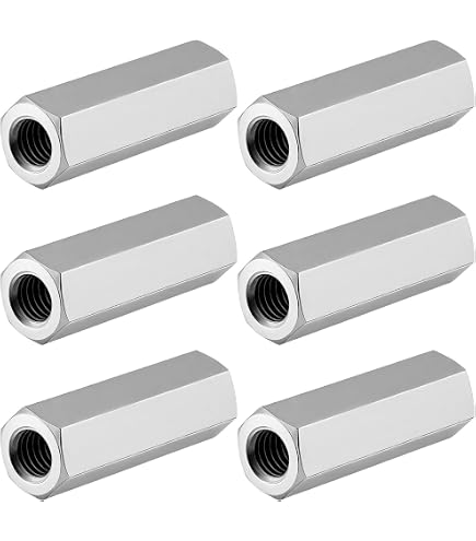 Pack Of 4 M8 X 1.25-Pitch 24 Mm Length Metric Hex Coupling Nut 304 Stainless Steel Rod Coupling