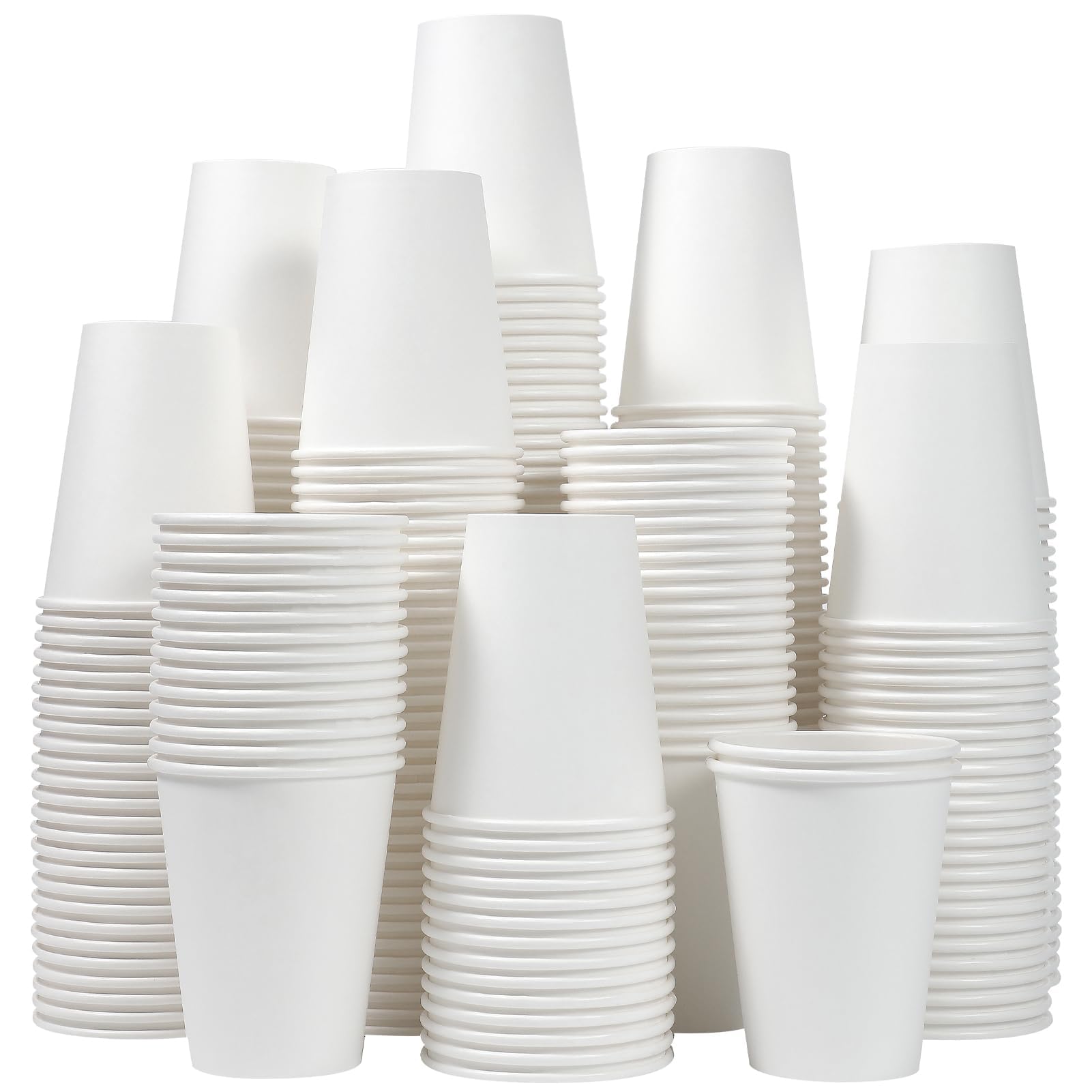 Clawsoff 300 Count - 12 oz Paper Coffee Cups, Disposable Coffee Cups 12 ...