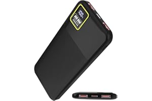 YUMGOOD Portable Charger, 10000mAh Power Bank with USB-C Input & Output, 22.5W Fast Charging Battery Pack with LED Display, C