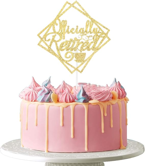 Officially Retired Cake Topper Happy Retirement I'm Retired