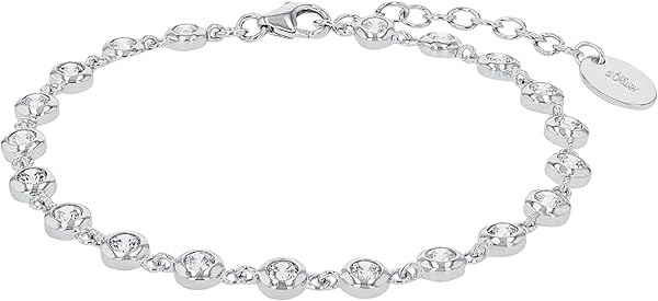 s.Oliver Armband 925 Sterling Silber/Edelstahl für Damen, Armschmuck, Motiv, Kommt in Schmuck Geschenk Box