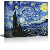 Wall26 Starry Night by Vincent Van Gogh - Canvas Wall Art Modern Home Decor Bedroom and Living Room Decorations Oil Painting Reproduction - 16