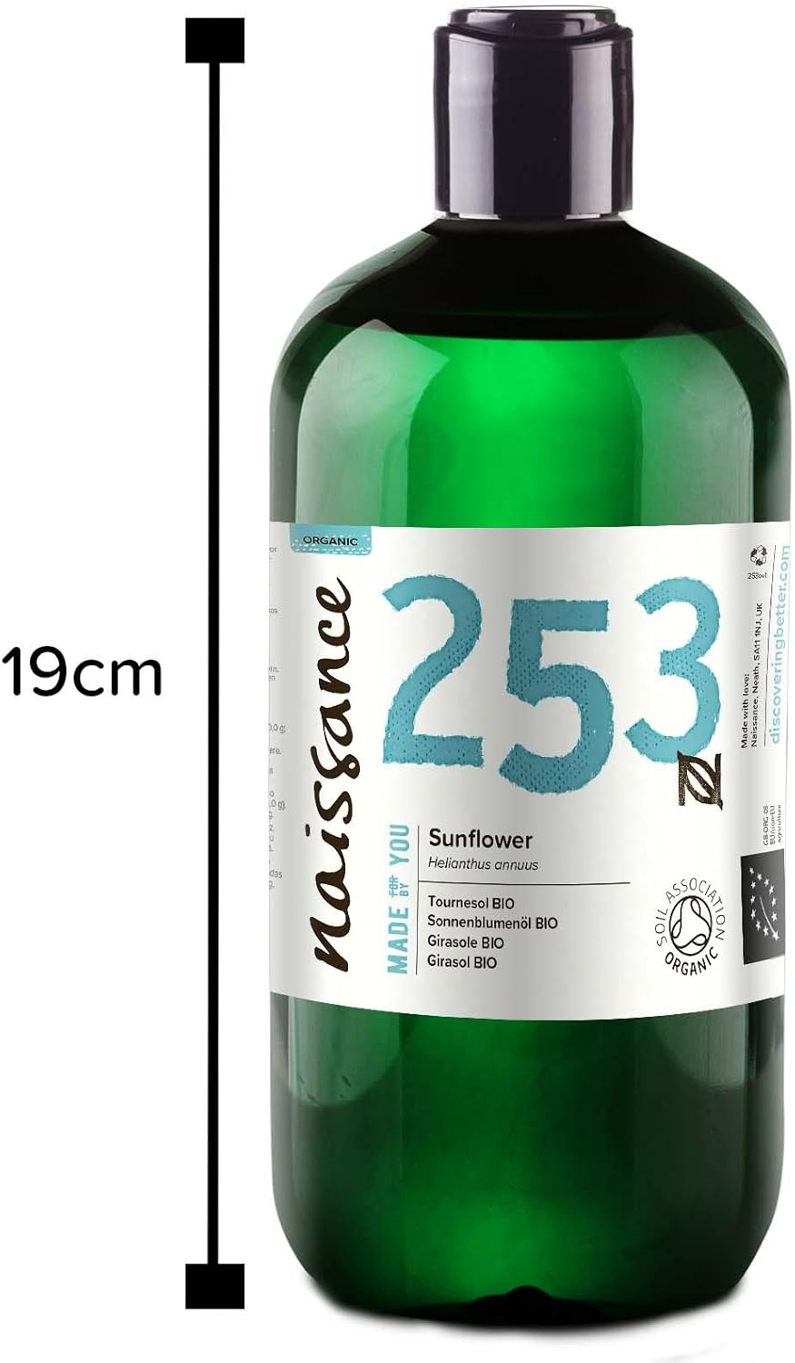Naissance Organic Sunflower Oil 450ml - Certified Organic and Vegan - Hydrating and Moisturising Oil for Skin - Image 4