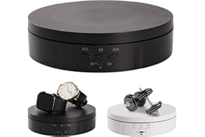 BOSGLADEK 22 lbs Motorized Rotating Display Stand for Jewelry, 360 Degree , Automatic Mute Rotating Display Stand, Electronic Rotating Display Stand with USB Charging Port for Display, Photography Products