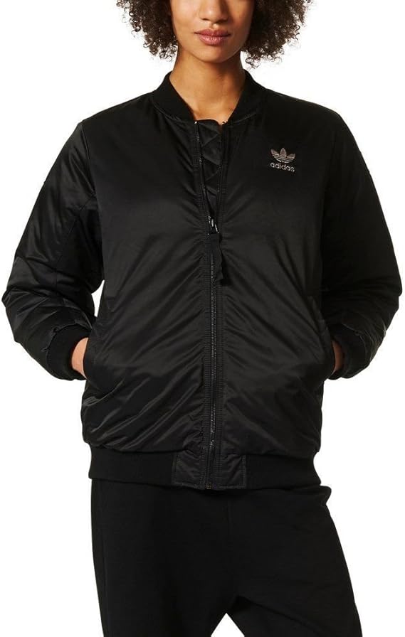 adidas Originals Women's Mid Bomber Padded Jacket (Medium, Black
