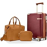 Joyway Expandable Carry on Luggage Sets Airline Approved with TSA Lock, Lightweight Hard Shell 20 Inch Carry-on Suitcase with Spinner Wheels, Red