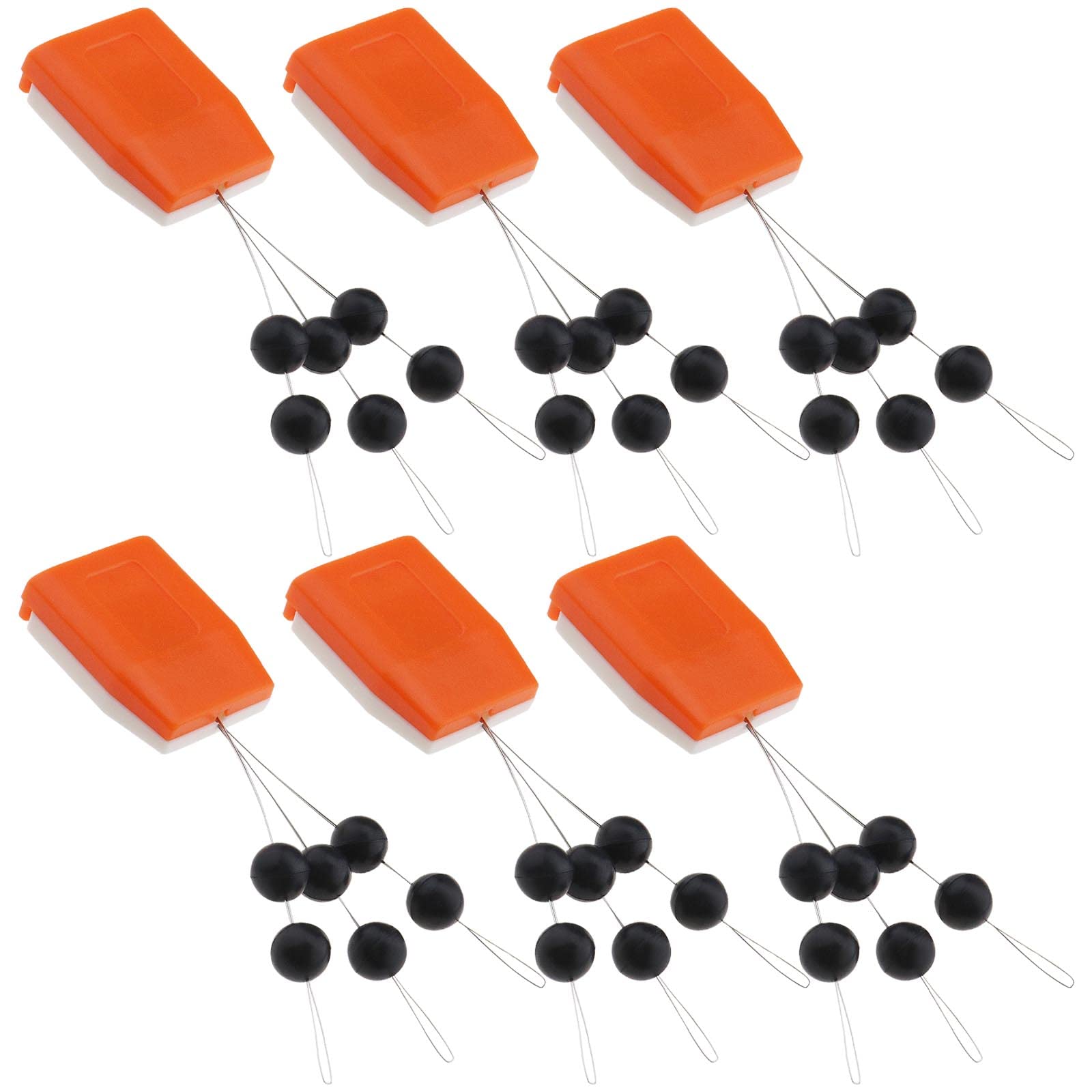 VGOL 6Pcs Naked Chod Rig Beads Replacement Nylon Wire Fixed Front Guide Beads Fishing Accessories Fit for Monofilament 0.3mm-0.5mm