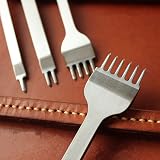 SteelFever Leather Craft Lacing Stitching Punch Hole Set 4mm Prong Pitch view 6