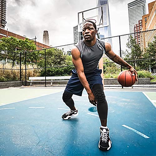 image for AKARUED Basketball Knee Pads, Crashproof Long Leg Sleeves, Padded EVA 