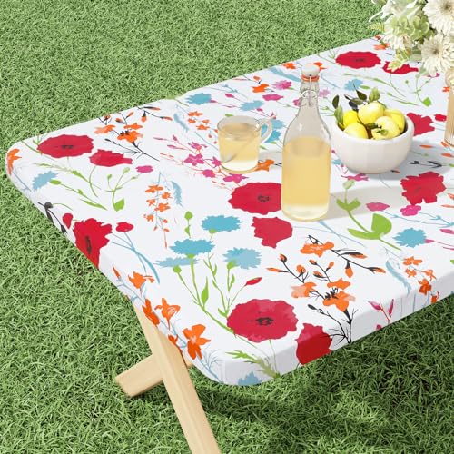 Misaya Rectangle Vinyl Tablecloth Fitted Table Cover