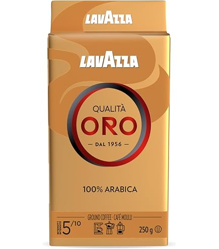 Lavazza Qualità Oro Whole Bean Coffee, Medium Roast, 100% Arabica