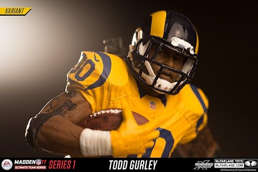 Amazon Com Mcfarlane Toys Ea Sports Madden Nfl 17 Ultimate Team Todd Gurley Los Angeles Rams Action Figure Color Rush Uniform Chase Variant Toys Games