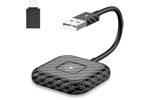 ITIDU Wireless Carplay Adapter, 2023 Style for Apple OEM Wired CarPlay, Convent Wired to Wireless CarPlay Dongle for Car with USB A/USB C, Wireless Control Plug & Play Easy Setup, THT-020-4