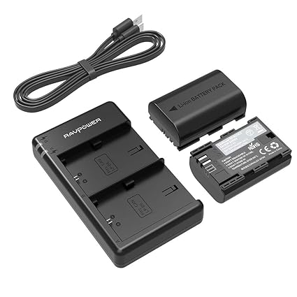 LP E6 LP E6 N RAVPower Batería Kit de carga de batería para Canon ...