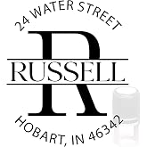 Custom Self-Inking Monogram Address Stamp - Personalized With 10+ Designs! (Round 6)