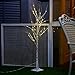 Excelvan Safe 48 LEDs 1.2M/4FT Silver Warm White Xmas Led Birch Twig Lighted Branches Tree for Home Bedroom Patio Garden Gate Yard Party Wedding Christmas Inside Outdoor Decoration