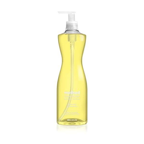 METHOD GEL DISH SOAP, LEMON MINT, BIODEGRADABLE FORMULA, TOUGH ON GREASE, 18 FL OZ (PACK OF 12)