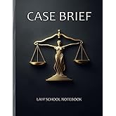 Case Brief, Law School Notebook – 8.5" x 11" with Matte Finish, Designed for 100 Case Briefs – Essential Study Tool for Law Students & Organizational Aid for Attorneys