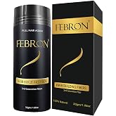 FEBRON Hair Fibers For Thinning Hair DARK BROWN For Women &amp; Men Hair Loss Concealer Hair Powder Volumizing Based 100% Undetectable &amp; Natural - Bald Spots Filler (30 Gram, Dark Brown)