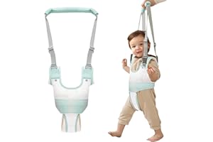 Ocanoiy Baby Walker Breathable Baby Walking Harness Handheld Kids Walker Helper Toddler Infant Walker Harness Assistant Belt Pulling and Lifting Dual Use Walking Assistant Strap (Green 1)