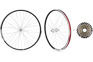 Exceedhub 26" Mountain Bike Wheelset, Quick Release MTB Bicycle Double Wall Rims MTB Wheel Set, Ultralight Aluminum Alloy 32H Bike Wheels Compatible MF-TZ500-6/7 Speed Freewheel