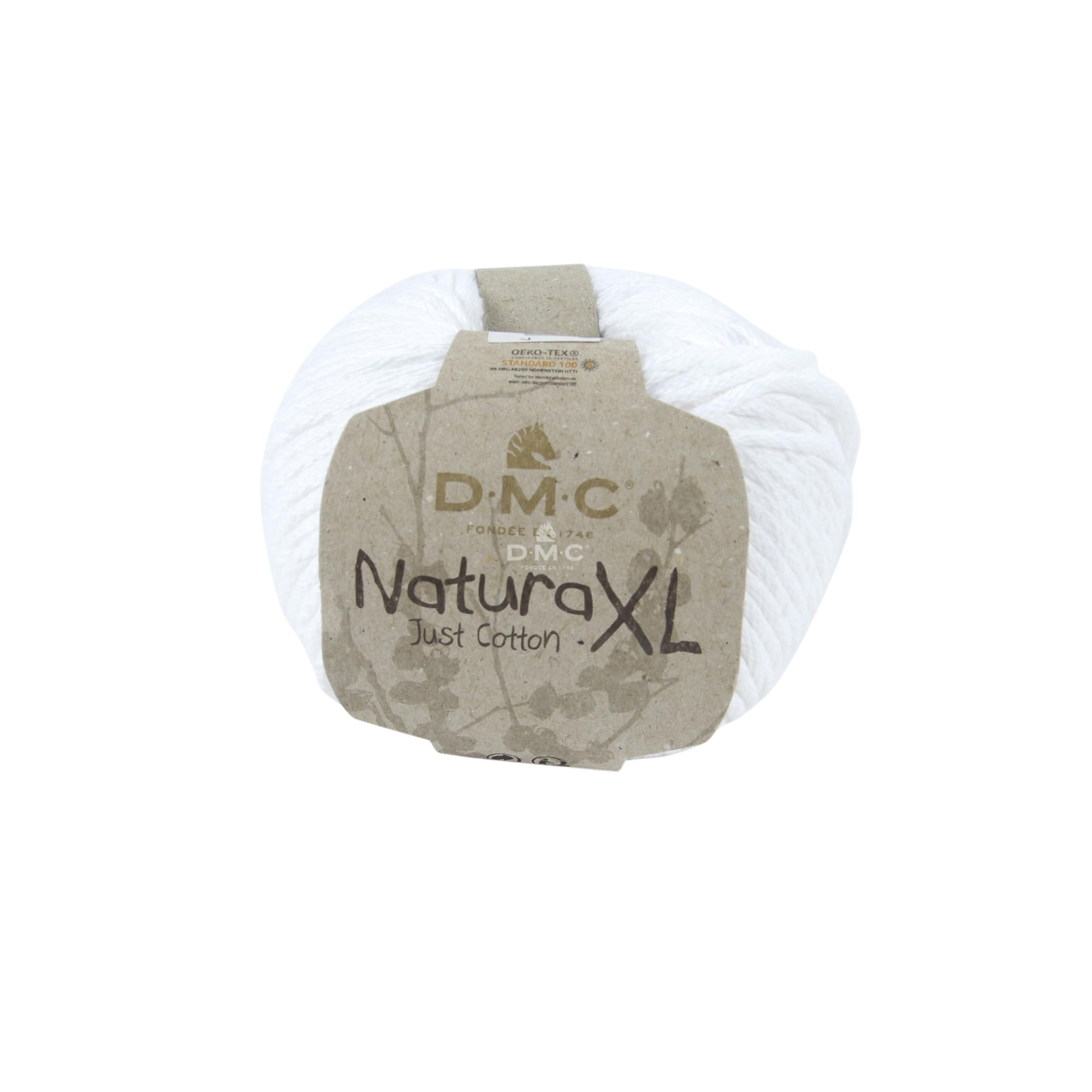 DMC Natura XL Yarn, 100% Cotton, Colour (01), White, 100g โ image 1