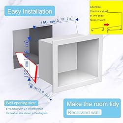 IKITRAEE Recessed Wall Soap Holder，Foot Rest for