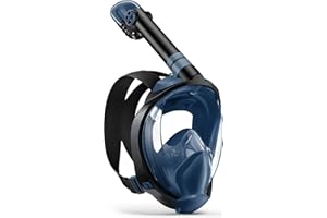 Zenoplige Full Face Snorkel Mask Adults,Dry-Top Snorkeling Gear with Camera Mount,Foldable 180-Degree Panoramic Scuba Mask for Snorkeling Diving Swimming Travel,Snorkel Mask Anti-Fog & Anti-Leak