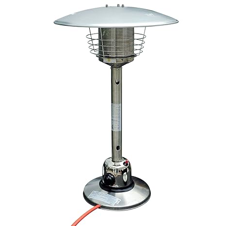 Homcom 4 Kw Stainless Steel Table Top Gas Patio Heater Silver