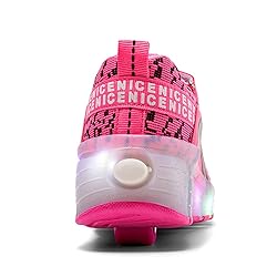 Nsasy Roller Shoes Girls Boys Wheels Sneakers Led