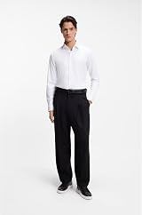 HUGO Mens Kenno Slim Fit Printed Cotton Poplin Shirt view 2