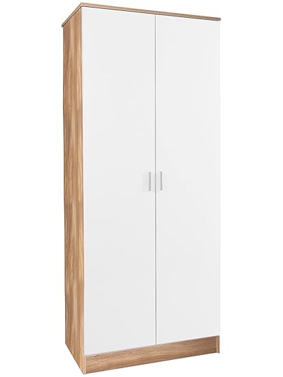 Right Deals Uk High Gloss Ottawa Caspian White Oak Wardrobe