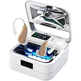 Hearing Aid Dryer Dehumidifier, 30 Mins Faster Drying Box with UV-C Light | Ultra Quiet, Dual Mode, Auto Shut-Off Dryer Box for Hearing Aids, AirPods, Earbuds, Amplifiers, White, Gift Idea
