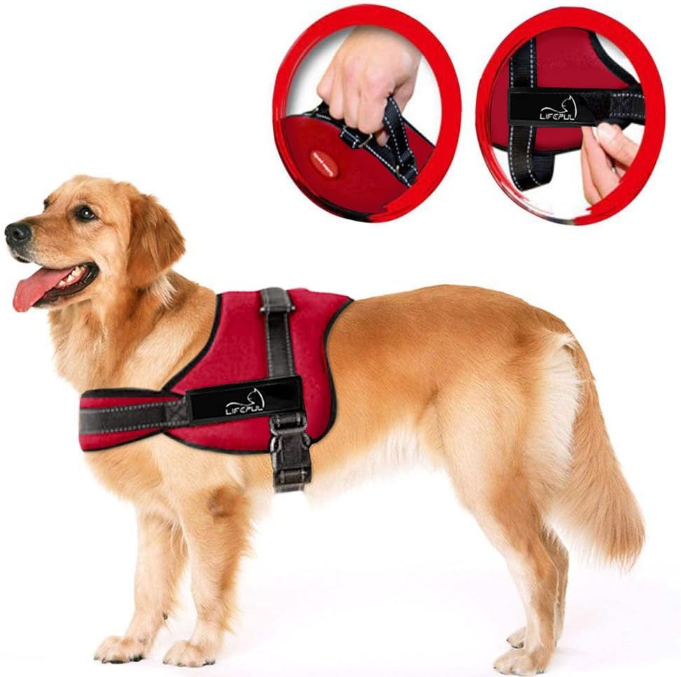 Lifepul No Pull Dog Vest Harness - Dog Body Padded Vest - Comfort Control for Large Dogs in Training Walking - No More Pulling, Tugging or Choking