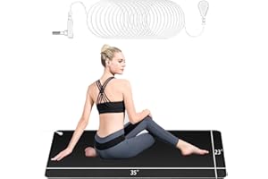 KLASLAV Grounding Mat,Universal Grounding Pad with 15ft Straight Cord for Grounded Foot Pad,Computer Keyboard Mat,Fits for Better Working and Sleep(23 * 35IN)