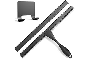 Shower Squeegee 14 inch with an Extra 14 inch Wide Rubber Blade and a Sticky Hook
