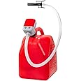 TERA PUMP Gas Can Pump w/Non-Spill Auto-Stop Nozzle - 4x AA Battery Powered Fuel Transfer Pump w/Flexible Intake Hose (2.9 Gal/Min) Never Lift Heavy Gas Cans Again