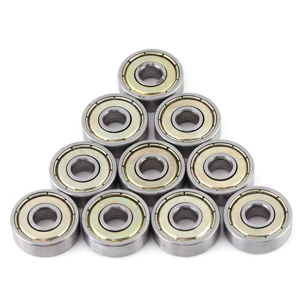 626ZZ Bearings, Akozon Ball Bearing 10 Pcs Precision 6x19x6mm Metal Shielded Multi-Use Pre-Lubricated Carbon Steel Miniature Deep Groove Ball Bearings