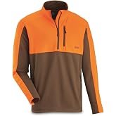 Guide Gear Men's Upland Quarter-Zip Fleece Pullover; Fall Season Hunting Jacket