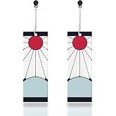 Anime Cosplay Tanjiro Earrings, 925 Sterling Silver Earrings Cosplay Acrylic Earring