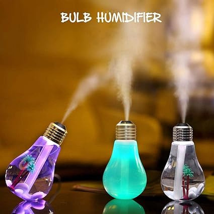 Allium USB Humidifier Ultrasonic 7 Color Changing LED Lamps 400ml Mini Humidifiers Desktop Night Lights