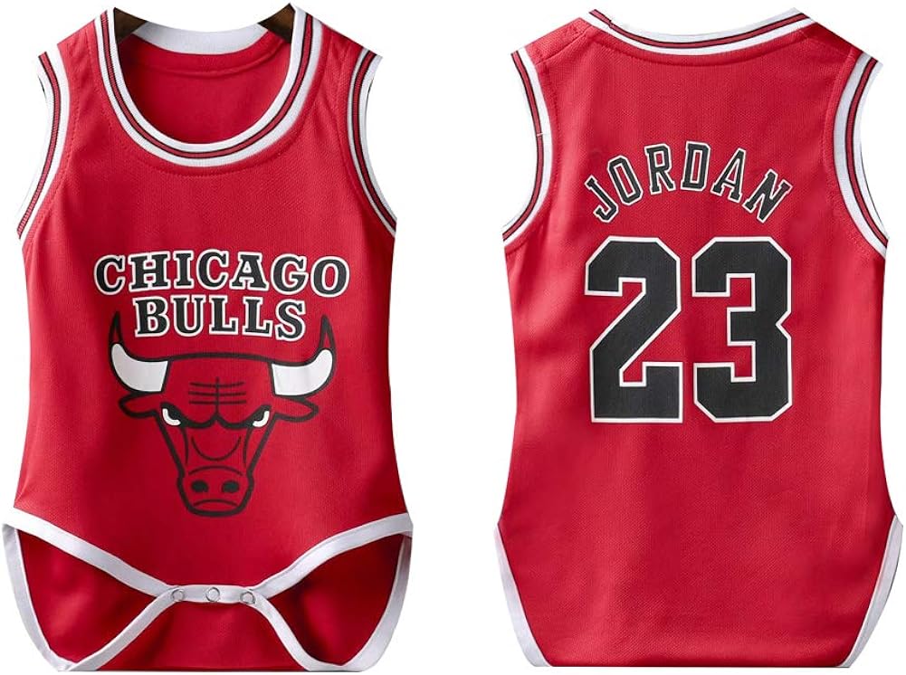 KinderBasketballTrikot 23 Michael Jordan Bulls, Jungen und Mädchen