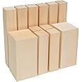 BeaverCraft Basswood Carving Blocks BW12 pcs Whittling Wood Set for Crafts - Wooden Block, Soft Unfinished Wood for Carving