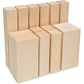 BeaverCraft Basswood Carving Blocks BW12 pcs Whittling Wood Set for Crafts - Wooden Block, Soft Unfinished Wood for Carving