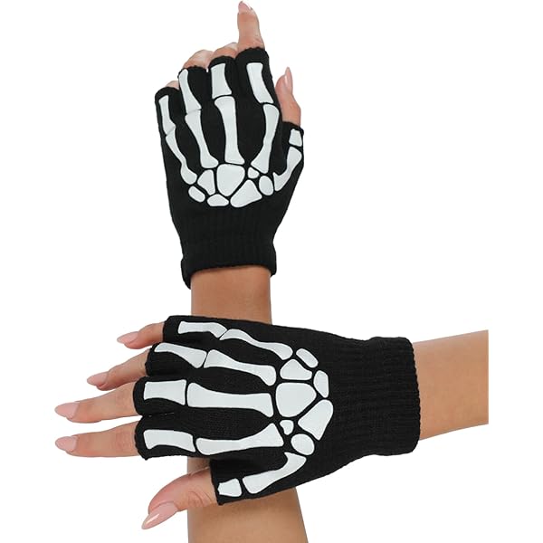 Amazon.com: ITODA Halloween Skeleton Gloves Cosplay Costume