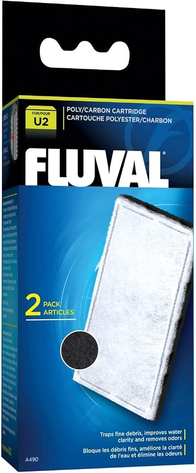 Fluval U2 Internal Filter Carbon Cartridge 1 Pack Genuine Fluval Media