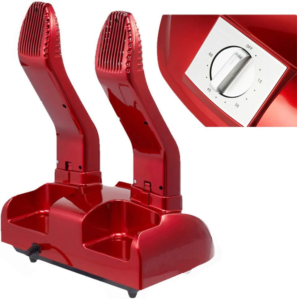 Mechanical Shoe Dryer,deodorize Sterilization Boot Dryer Timer Glove Dryer Forced Air Boot Warmer Portable Adjustable Rack-red Mechanical 29x22.5x41.5cm(11x9x16inch): Home & Kitchen