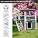 Tangkula Cat House 2 Story Wood Outdoor Weatherproof Pet Kitten Condo Shelter