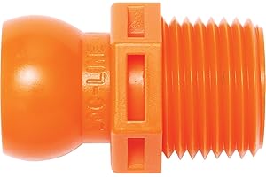 Loc-Line Coolant Hose Component, Acetal Copolymer, Connector, 1/2" NPT, 1/2" Hose ID (Pack of 50)
